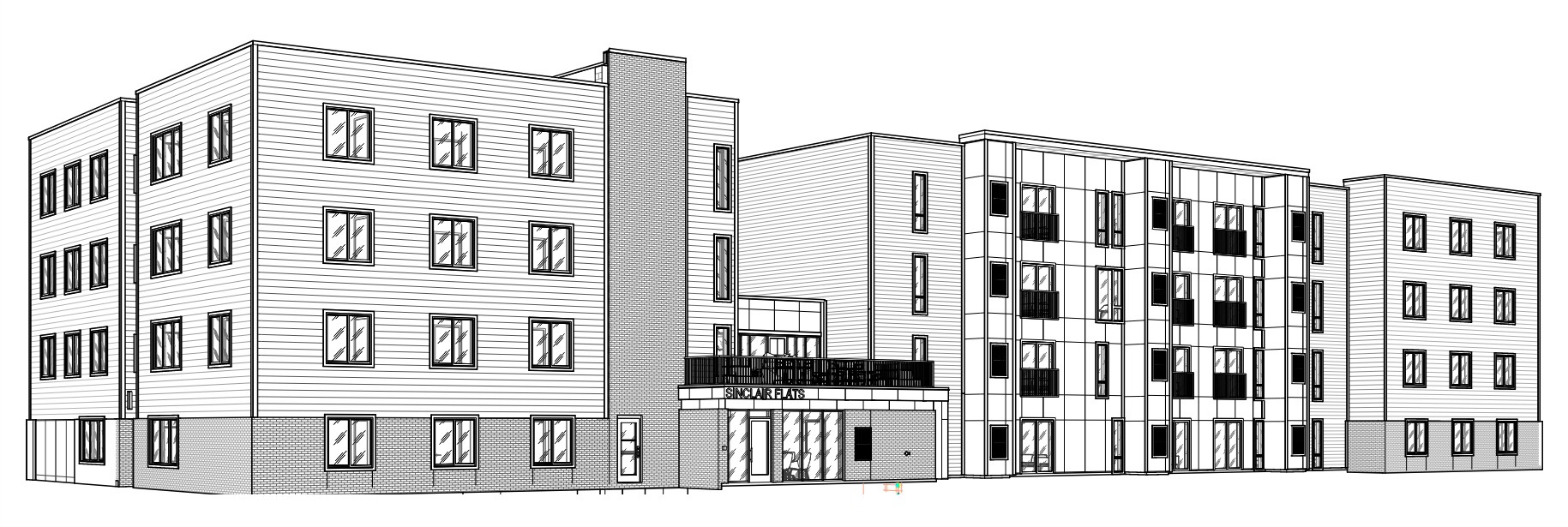 Sinclair Flats Rendering – from Plans